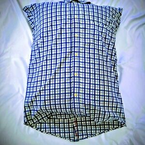 Pillow Case: Blue and White Checkered Men's Shirt